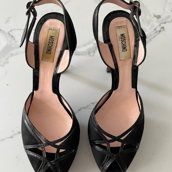 MOSCHINO Vintage Stiletto Sandal Heels - Picture 3 of 5